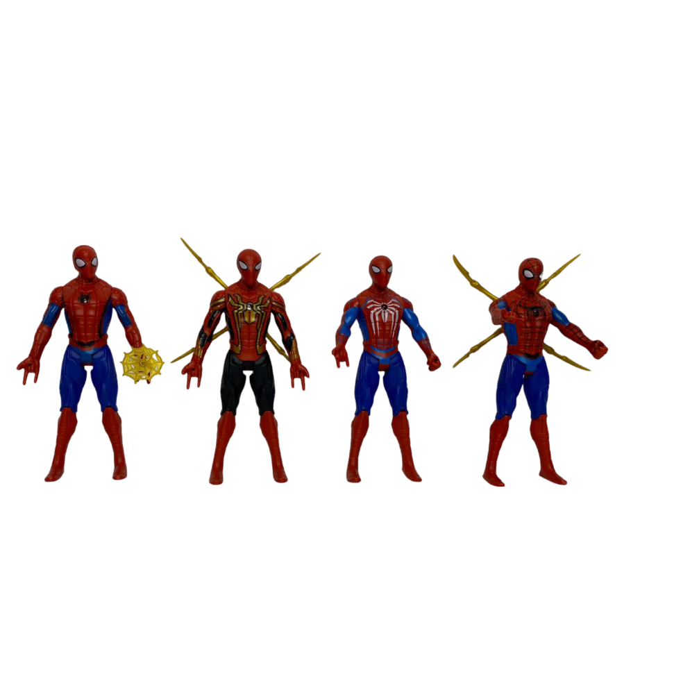 00779fc38644362f5389b94dadfca114.png Set 4 figurine Spiderman super eroi, iluminate led si articulate, 17 cm x 9 cm, +3 ani, - imagine 1