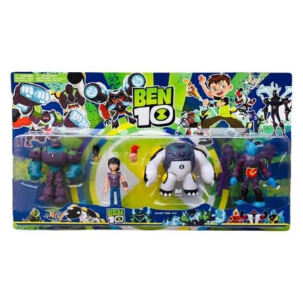 Set 4 Figurine, Ben 10, albastru/alb, 11 cm