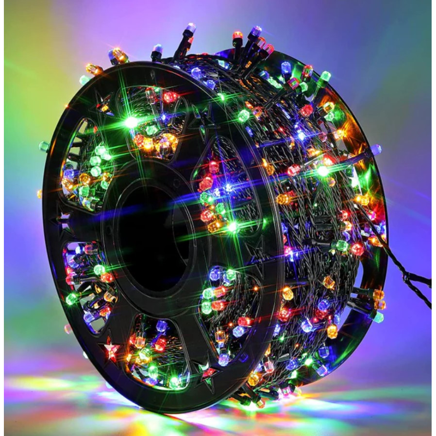 10ff8a714b82915094463e6b6fa44fba.jpg Instalatie luminoasa liniara, Exterior/Interior, 8 jocuri de lumini Craciun, 50 M, Multicolor - imagine 1