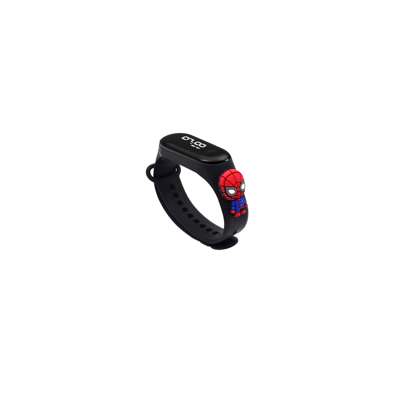 111a060b35cf05c8915a10e8d31a9375.jpg Ceas pentru copii, bratata silicon nontoxic, baterie integrata, cadran digital, model Spiderman - imagine 1