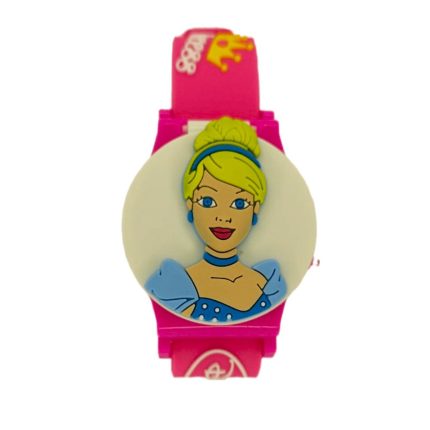 Ceas Jucarie pentru Copii, Princess, Electronic cu Afisaj LCD si Capac Protectie, Multicolor, Silicon