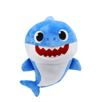 Jucarie de plus, Baby Shark, 20cm, Albastru