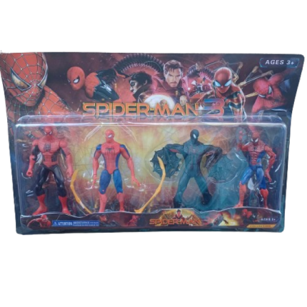 Set Figurine, Spider-Man, Multicolor