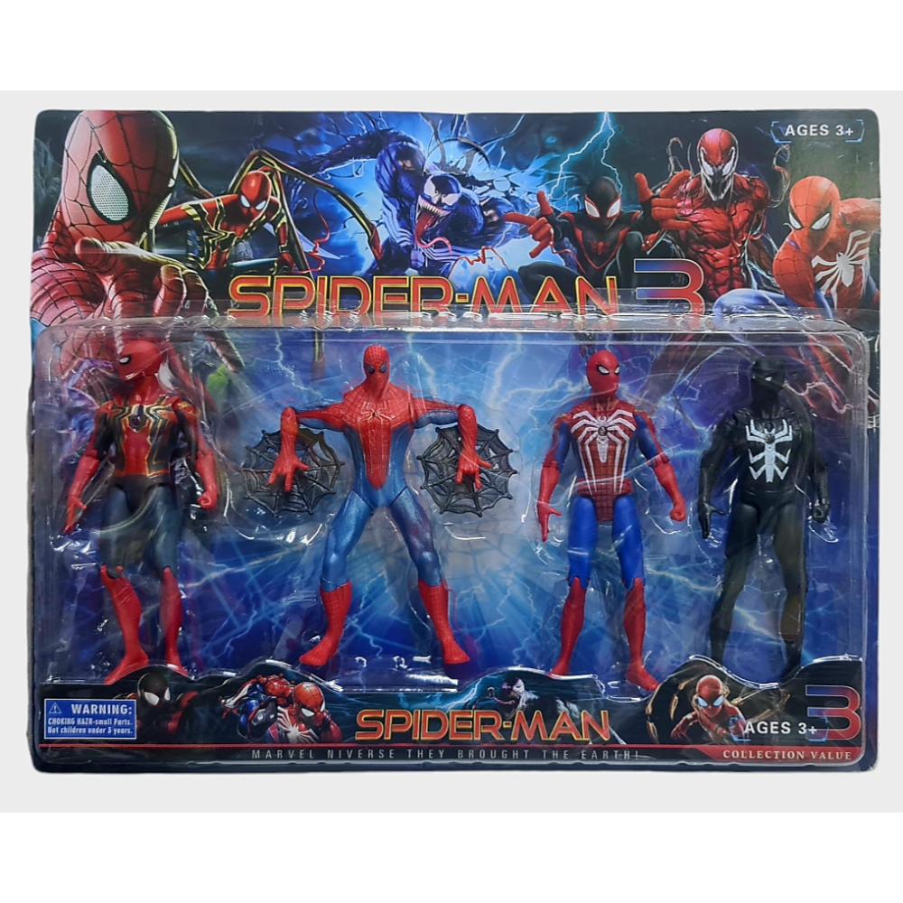 2672f7f2913969040d827a5493a9b81d.jpg Set4 figurine Spiderman 17 cm - imagine 1