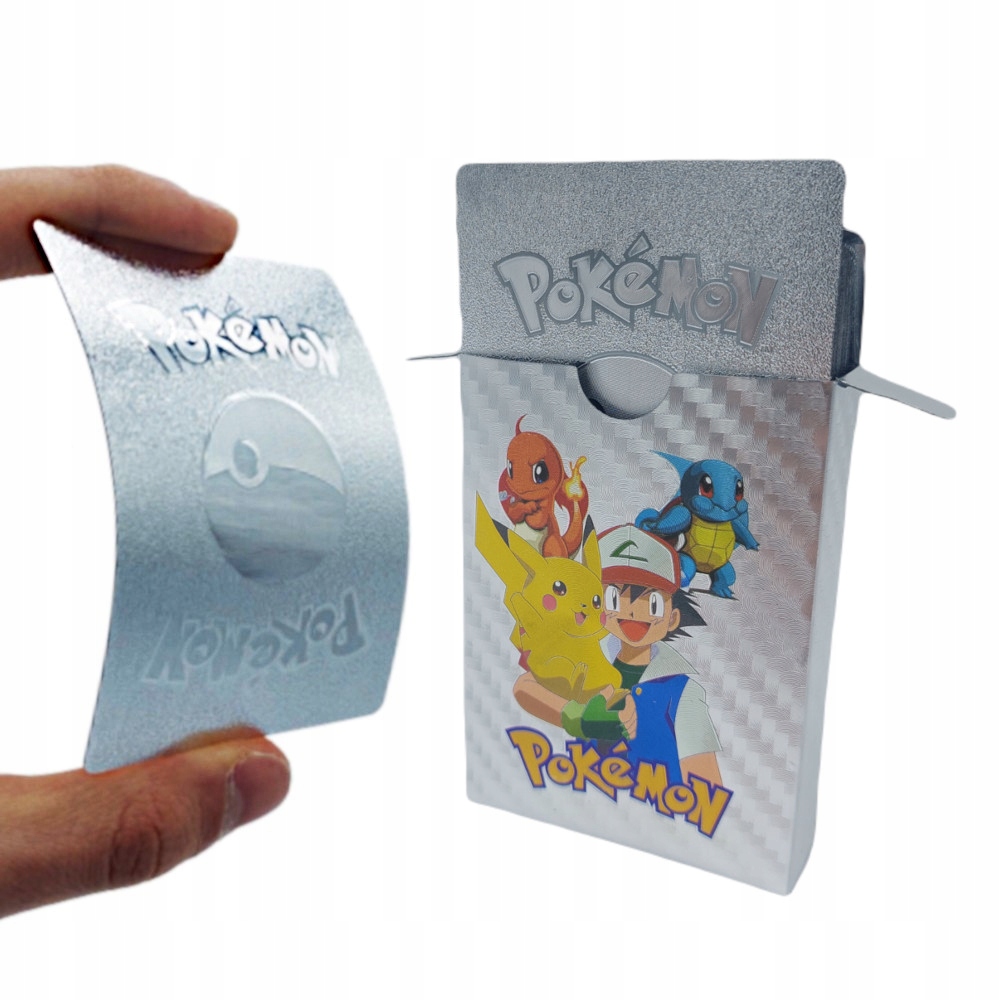 39bb2e56363ba9f53553f882056bfa64.jpg Carti de joc Pokemon, 55 carti, 6 ani+, Argintiu - imagine 1