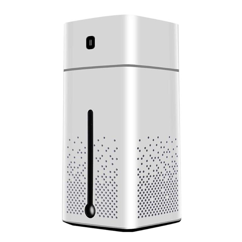 430086b2c82c958799fda981120eb157.jpg Umidificator de aer, forma de cub, 1000 ml, cu ultrasunete, USB, Lumini LED - imagine 1