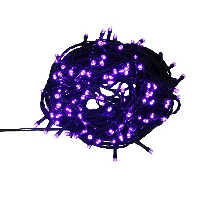 51dae86b14fab8647d3935e62c40c896.jpg Instalatie de Craciun, liniara, 100 Leduri, 8 metri, beculete diamant, 8 jocuri de lumini, lumina mov lila - imagine 1