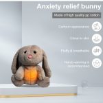 Iepuras de Plus Interactiv AYDE cu Efecte Luminoase si Muzicale, Functie de Imitare a Respiratiei, Pentru Copii, Jucarie bebelusi, Maro, Partener de Joaca cu Functie de Imbunatatire a Somnului - imagine 3