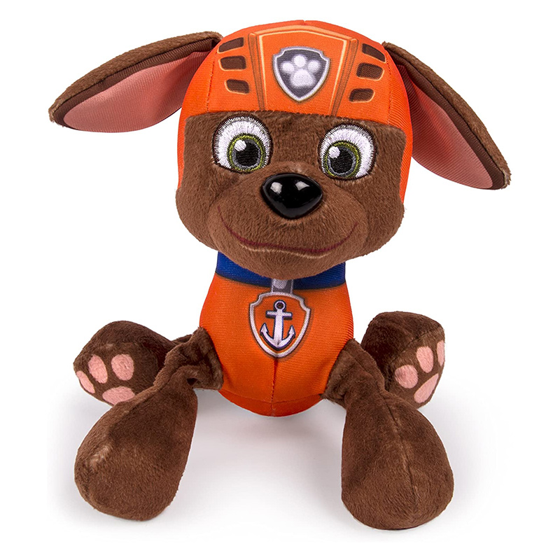 81da5b0cb91a7044d2747c782268bce7.jpg Jucarie de plus Dog Patrol Zuma, Paw Patrol, 20 cm, Maro/Portocaliu - imagine 1