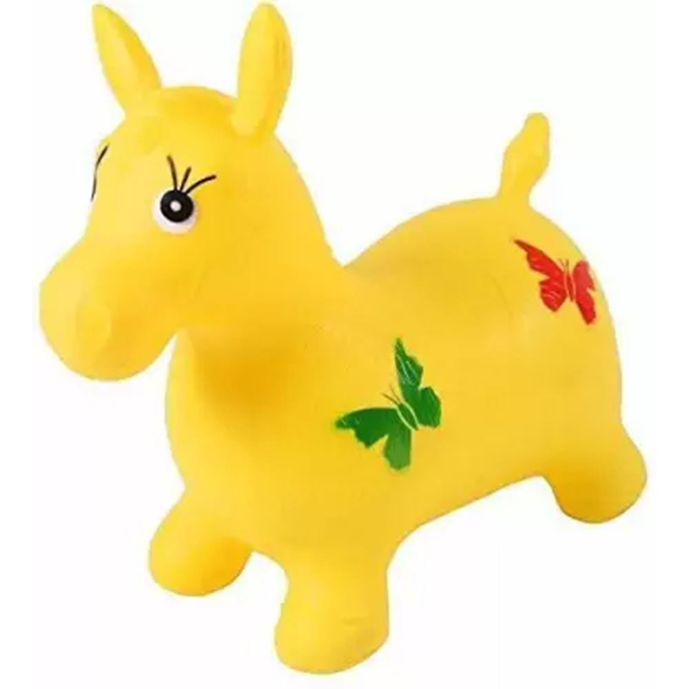 90a247c7d92370b0497978bf7c3e4478.jpg Calut gonflabil de sarit, Cauciuc, Galben, 40 x 25 x 45 cm - imagine 1