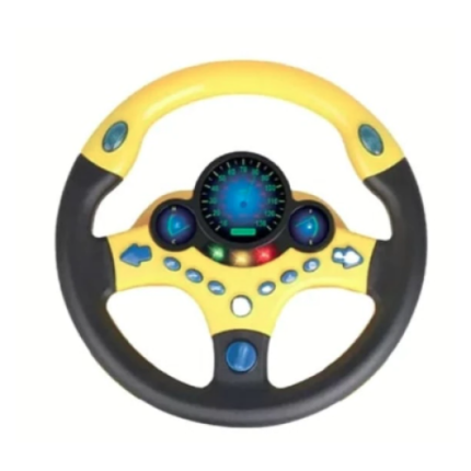 Volan interactiv cu lumini si sunete Learning Simulate Driver galben