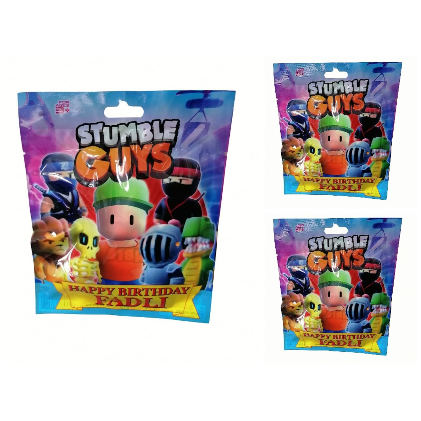 9c3ab5ed6527438fb3f7312191999aee.jpg Set 3 Figurine Surpriza, Stumble Guys, multicolor, 7 cm - imagine 1