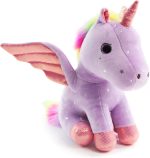 Jucarie de Plus, Unicorn cu aripi Roz, 30cm, MOV, AYDE - imagine 5