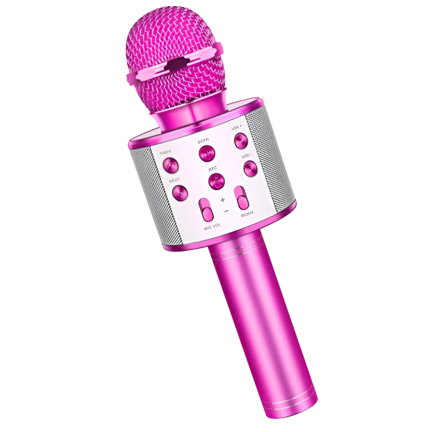 a4d4ff91a1151031cedd25e8c7d55809.png Microfon Karaoke de copii Wireless, Boxa integrata, Card SD, multifunctional, stereo, Roz - imagine 1