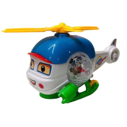 Elicopter 20 cm colorat cu melodie si proiectie lumini