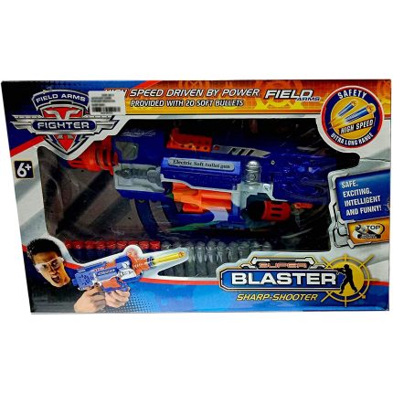 Pistol cu gloante din spuma, 62 cm lungime, accesorii incluse, Multicolor