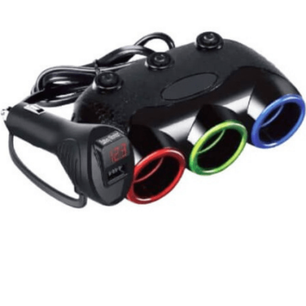 Incarcator auto Q-T176, 3 porturi USB, 120W, 9x6x3,5cm, negru