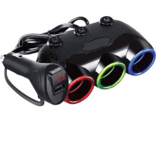 bb788954deed7a26cce69ef0fd56d2d6.png Incarcator auto Q-T176, 3 porturi USB, 120W, 9x6x3,5cm, negru - imagine 1