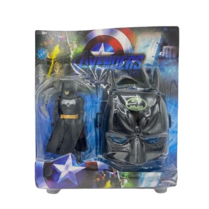 Set masca cu lumina si figurina Batman, 20 cm, negru, 3 ani+