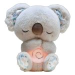 Urs Koala de plus, Interactiv AYDE cu Efecte Luminoase si Muzicale, Functie de Imitare a Respiratiei, Pentru Copii, Jucarie bebelusi, Maro, Partener de Joaca cu Functie de Imbunatatire a Somnului