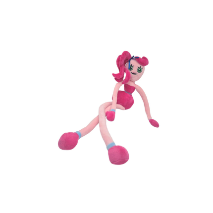 Jucarie De Plus Mommy Long Legs, Confectionata Din Material Moale Si Catifelat, 60 cm, Culoare Roz