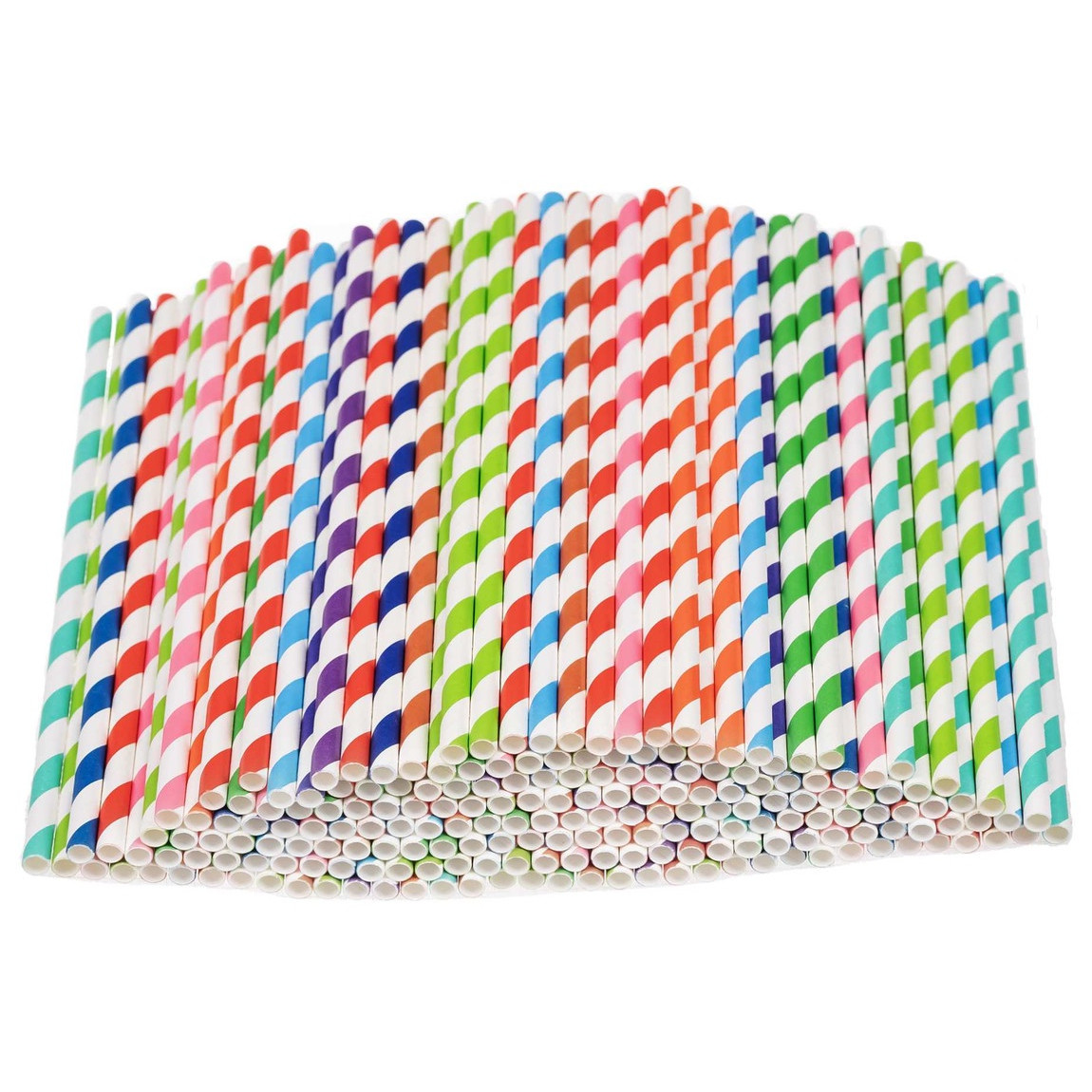 dbd4f3f7b521b41bf86cdad506d553f0.jpg Paie cocktail, set 200 buc, biodegradabile, spirale colorate, 197x6mm - imagine 1