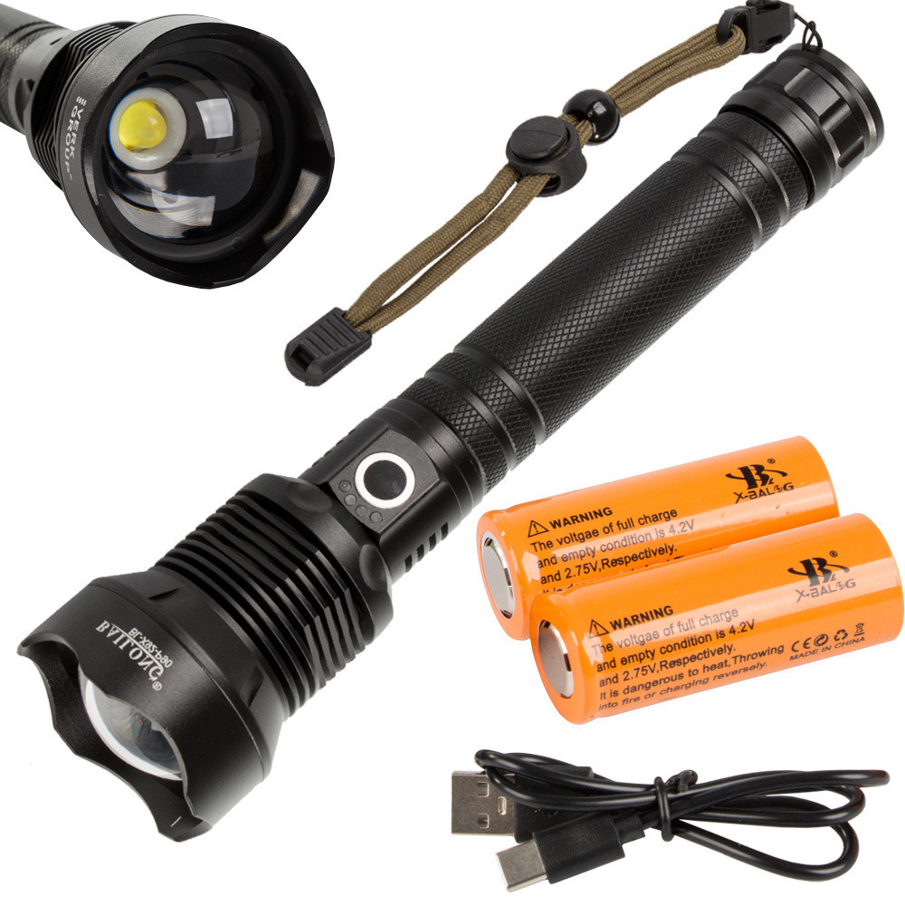 e2fe8bc30730175c97ef81f0a914fa1b.jpg Lanterna tactica LED, Verk Group, Bailong BL-X92, Negru - imagine 1