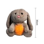 Iepuras de Plus Interactiv AYDE cu Efecte Luminoase si Muzicale, Functie de Imitare a Respiratiei, Pentru Copii, Jucarie bebelusi, Maro, Partener de Joaca cu Functie de Imbunatatire a Somnului - imagine 2