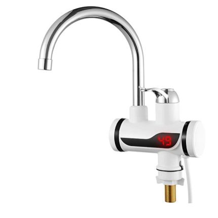 Robinet Electric Pentru Incalzit Apa Instant, Montare Pe Chiuveta, Putere 3000W, Temperatura Maxima 60°C, alb